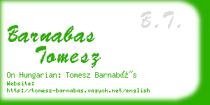 barnabas tomesz business card